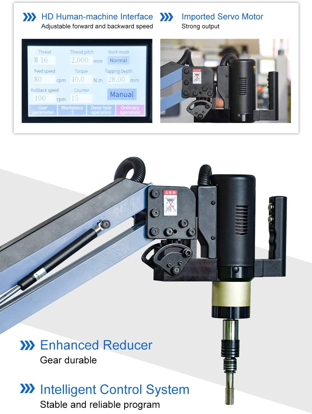 How to adjust the torque of a servo electric tapping machine